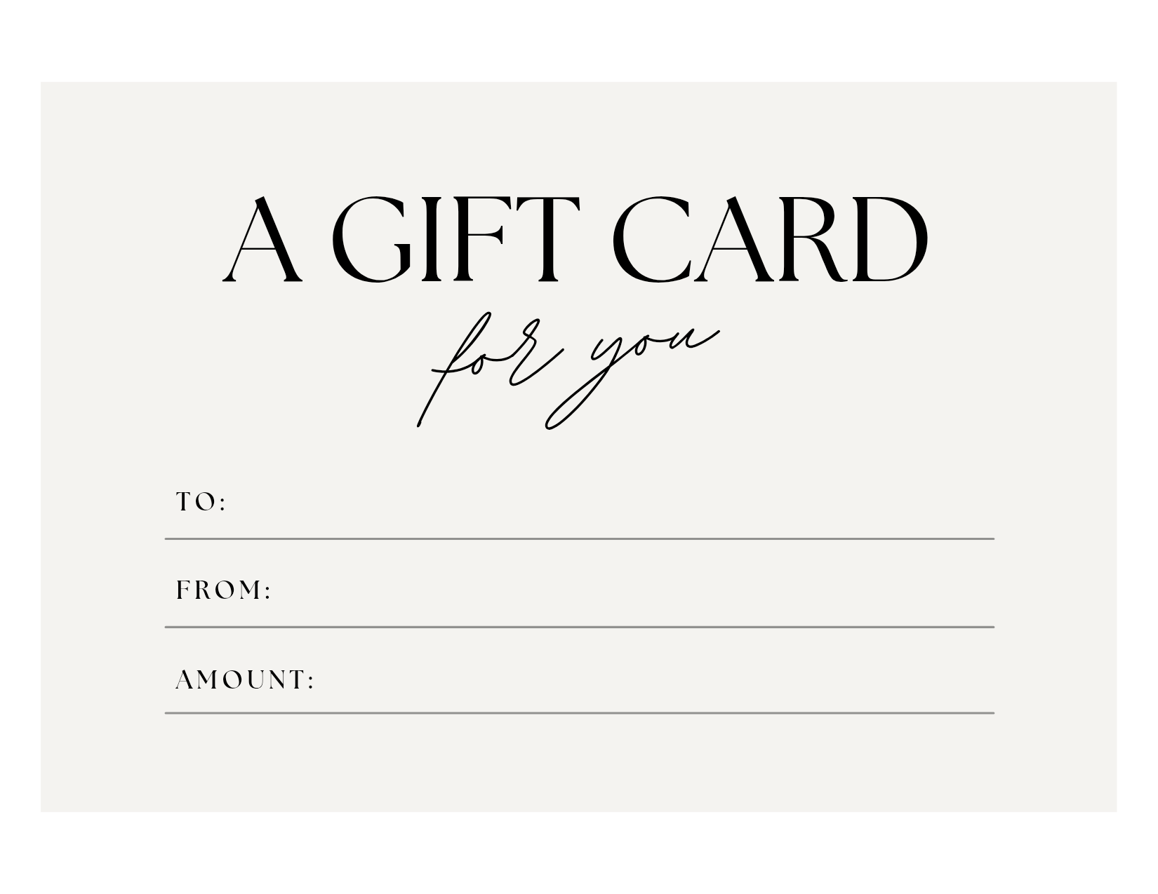 Vida Gift Card